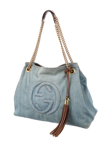 gucci tote bag images|Gucci black denim bag.